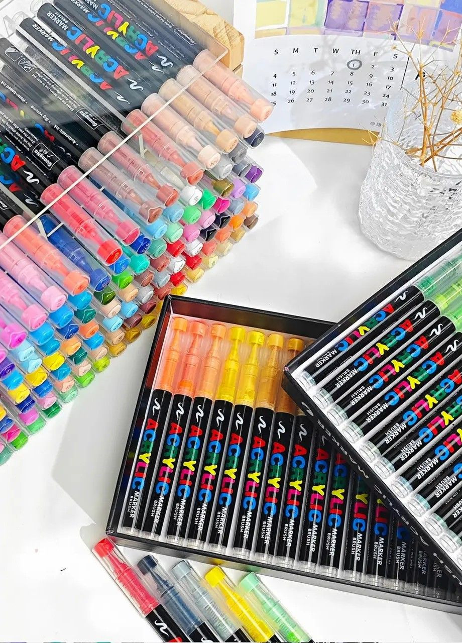 Акриловые кистевые маркеры GuangNa GN.8101 72 шт для художников и детей No Brand (352192379)