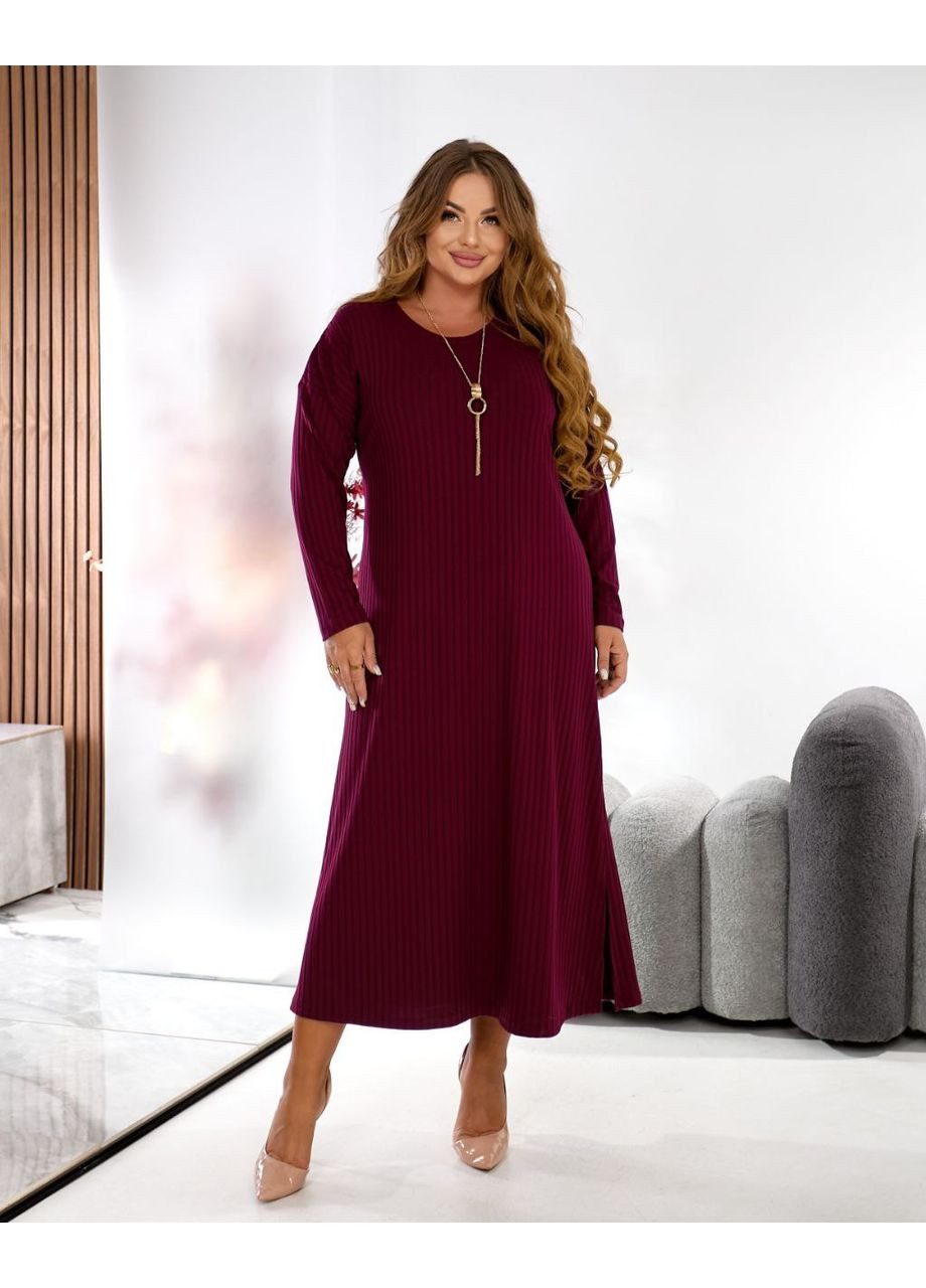 Бордовое праздничный, повседневный, вечернее, деловое, кэжуал женское платье бохо а-силуэт Style Point однотонное