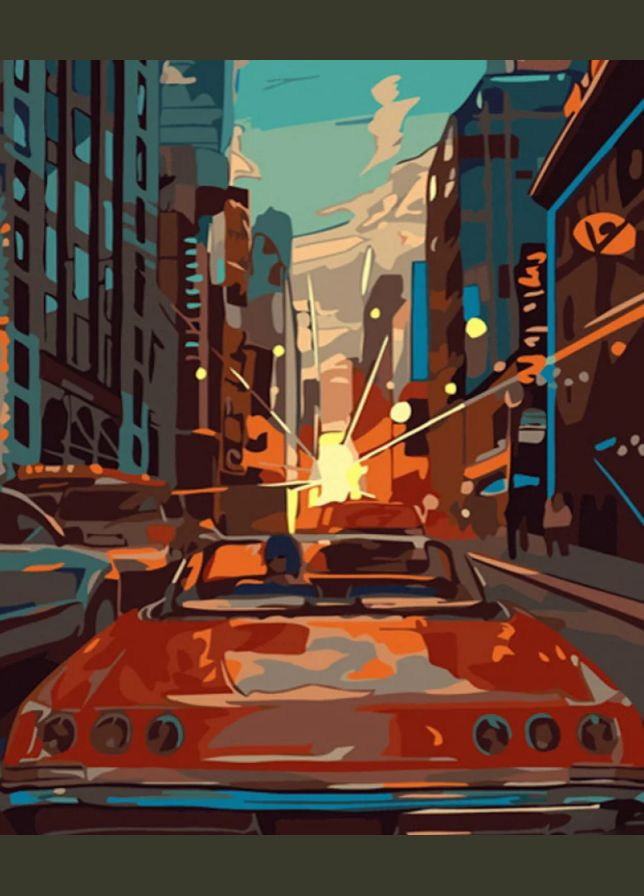 Картина по номерам Авто в Нью-Йорке 40х50 см GS653 ( ) Strateg (328947054)