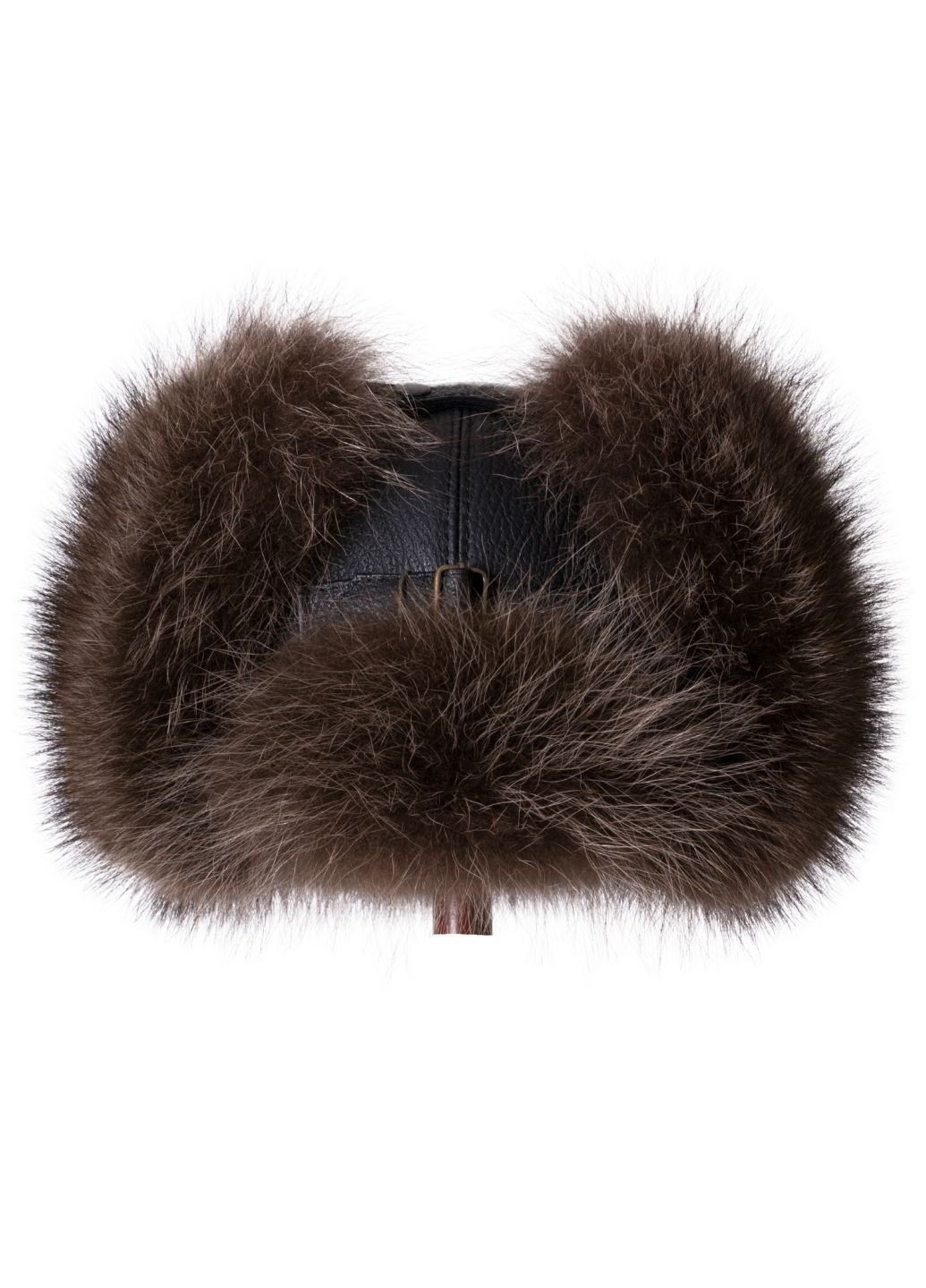 Меховая шапка ушанка из натурального меха енота и натуральной кожи Меховой Стиль Ушанка (356676089)