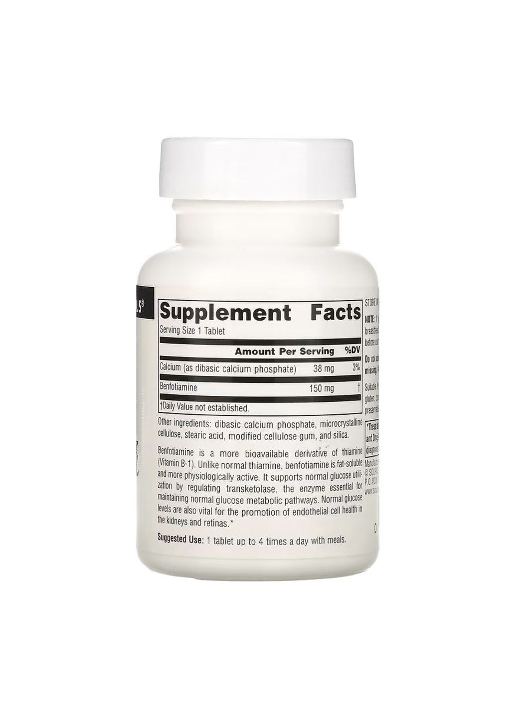 Бенфотиамин, 150 мг, 60 таблеток Source Naturals (351370773)