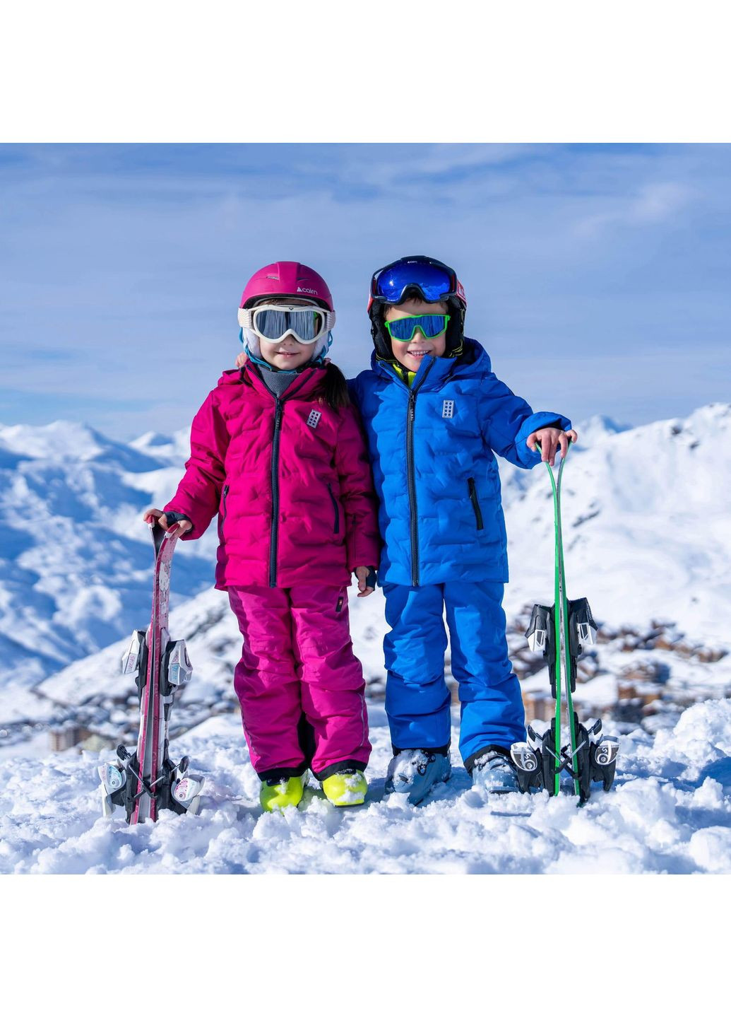 Рожева зимня дитяча лижна куртка для дівчинки рожева (25090658) Lego