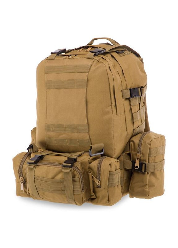 Рюкзак тактический штурмовой трехдневный (полиэстер, нейлон, размер 52x31x28см, 45л, ) (TY-7100_Хаки) Record (361436513)