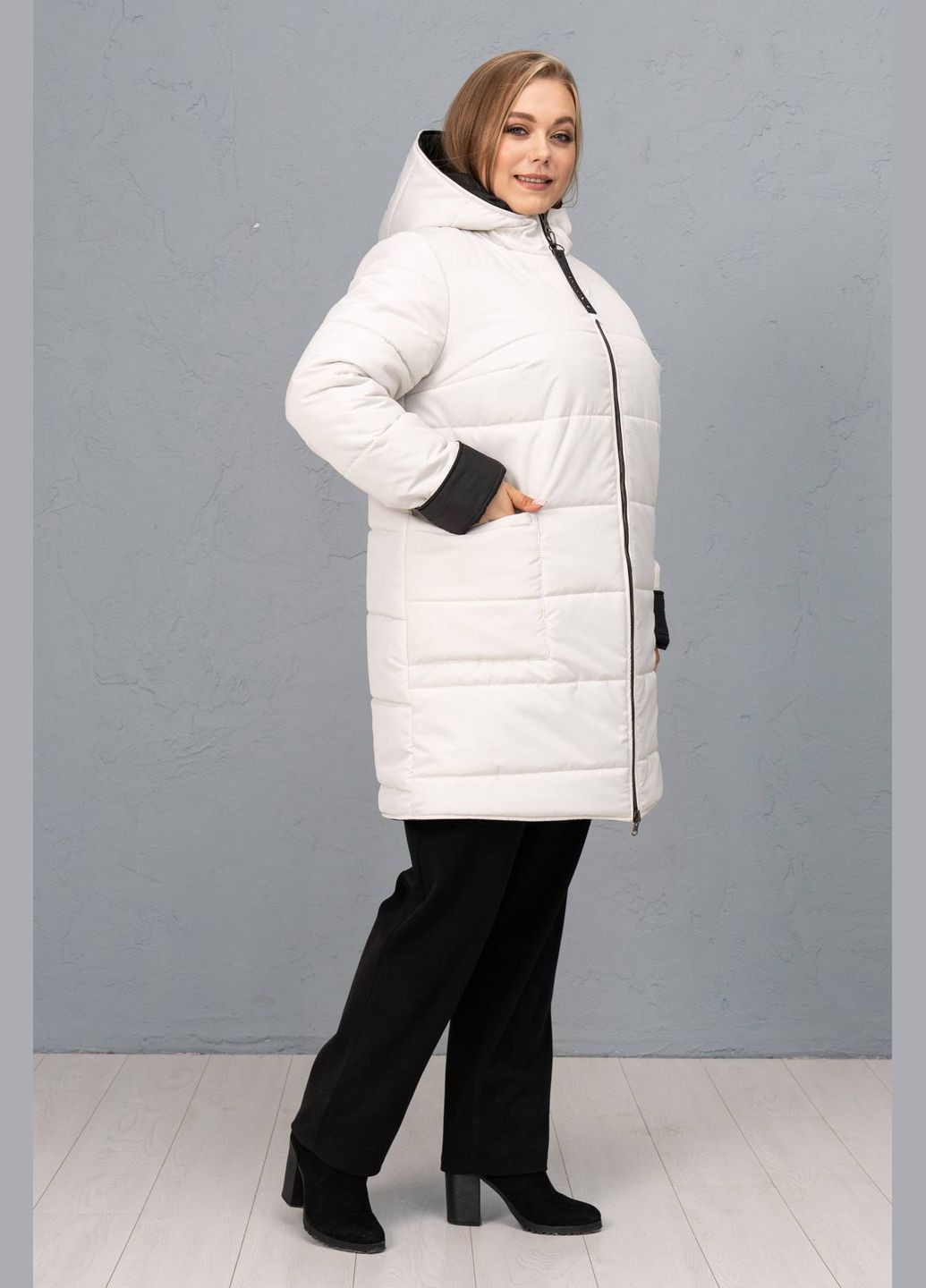 Белое демисезонное Короткое двустороннее пальто ИСТРА белое 62 Tatiana