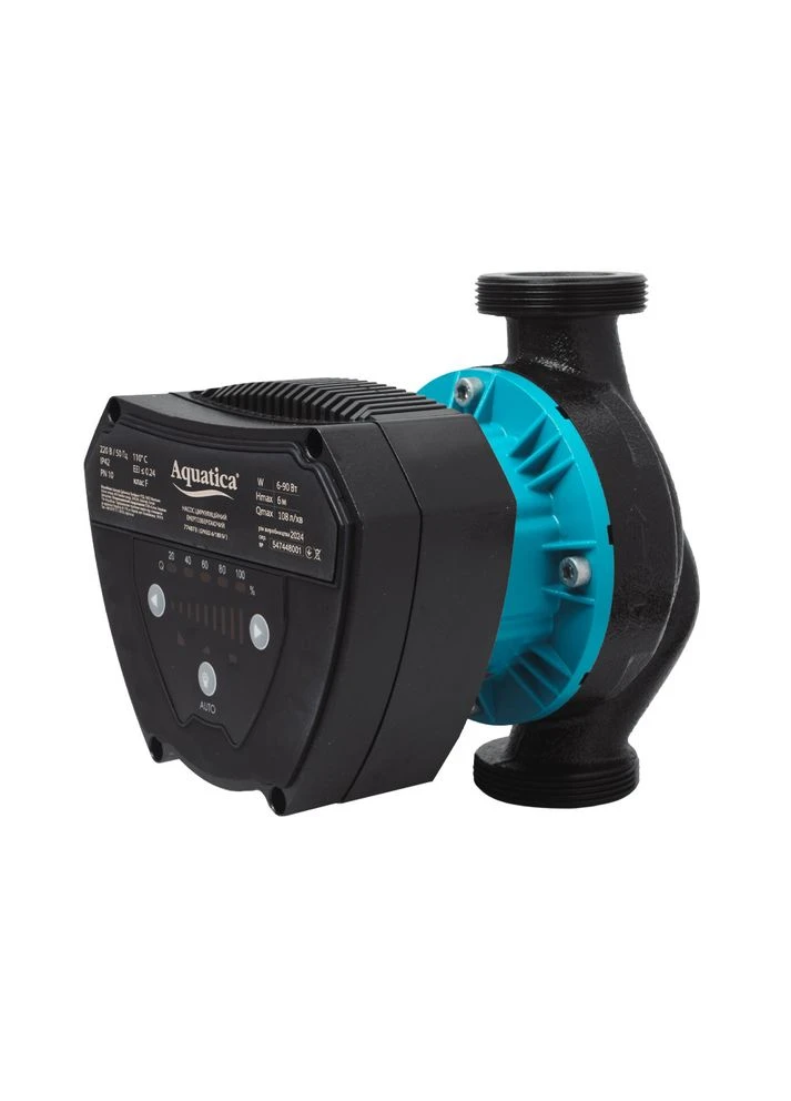 Насос циркуляційний енергозберігаючий 6-90Вт Hmax 6м Qmax 108л/хв Ø2" 180 мм + гайки Ø1 1/4" GPA32-6/180 IV AQUATICA (395893853)