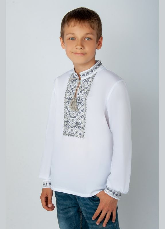Біла вишиванка для хлопчиків 04-2728-85в 134 см Авекстекс (331622868)