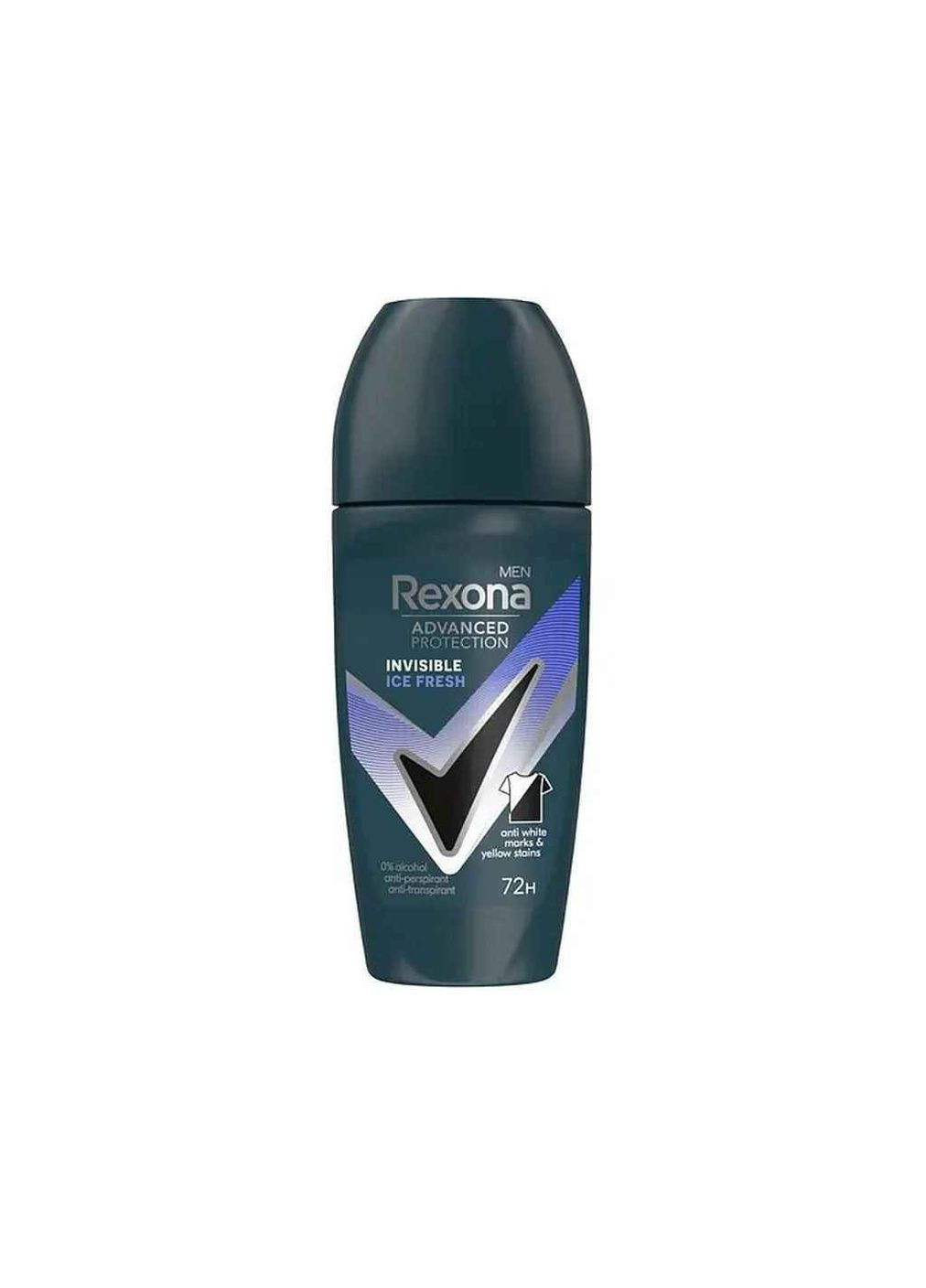 Антиперспирант роликовый 50мл шариковый Men Прозрачный лед 72 часа Rexona (354343436)