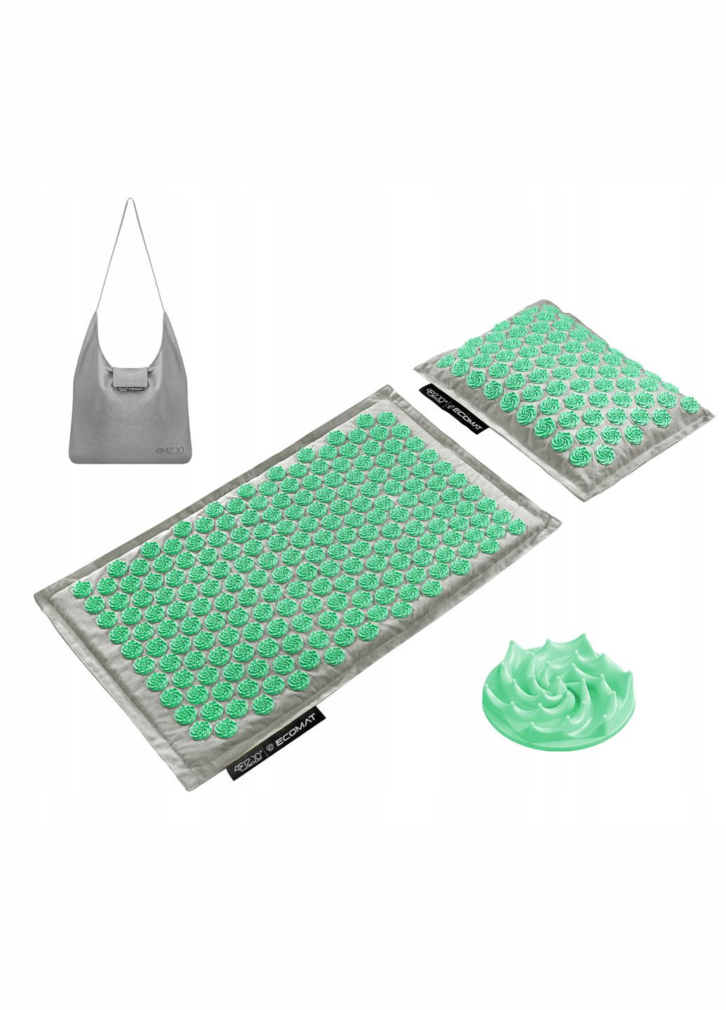 Коврик акупунктурный с подушкой Eco Mat Аппликатор Кузнецова Grey/Mint (P-5907739312181) 4FIZJO (301733303)