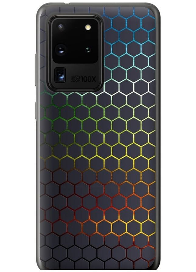 Силиконовый чехол 'Переливающиеся соты' для Endorphone Samsung Galaxy S20 Ultra (330611942)