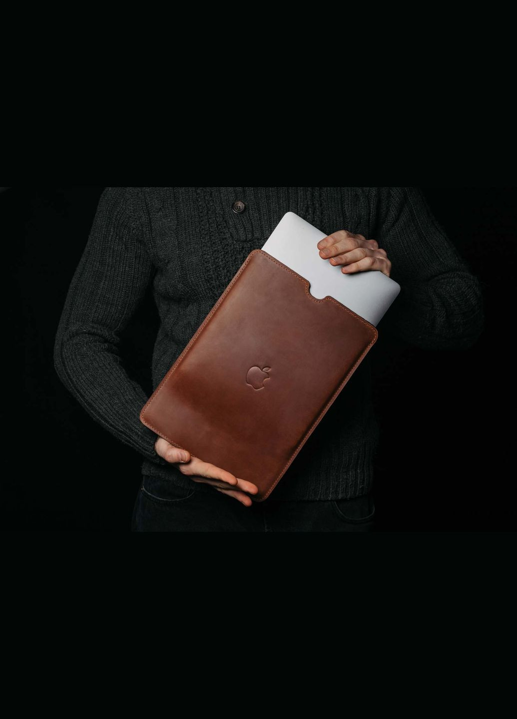 Кожаный чехол для MacBook FlatCase Коньячный Крейзи Хорс 14 Skin and Skin (290850386)