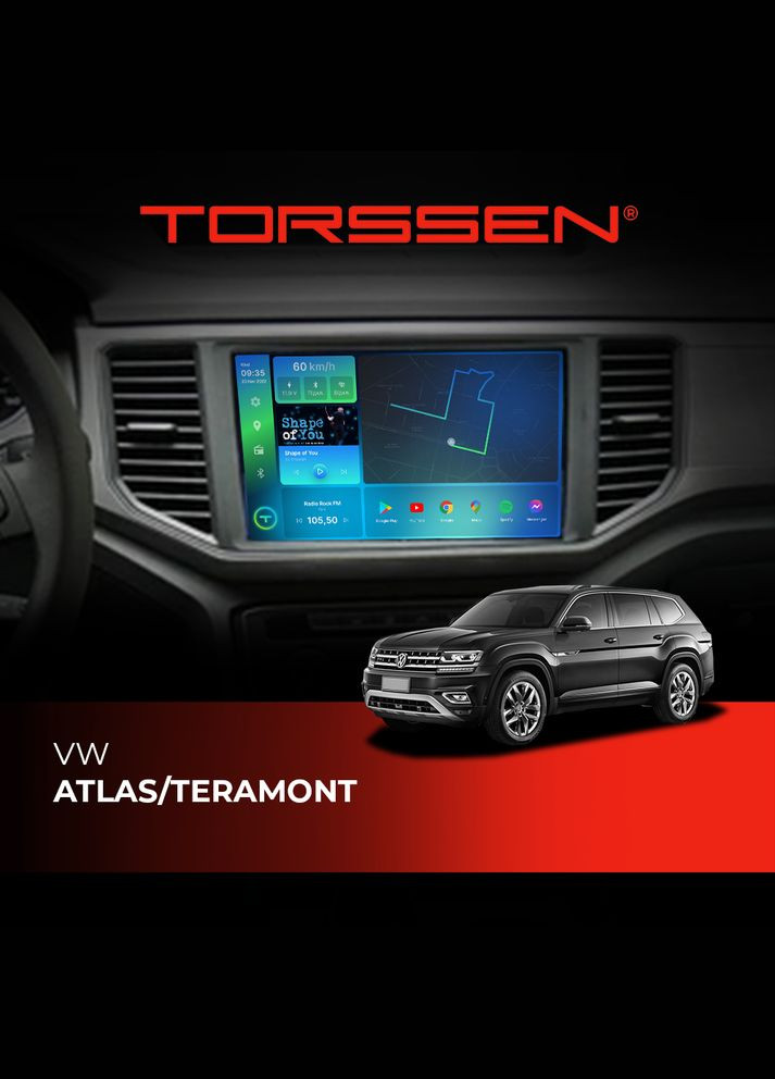 Штатная магнитола 2K VW Atlas/Teramont F108256 4G Carplay DSP Torssen (307089479)