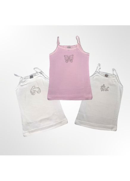 Настольная майка набор 3 шт. для девочки (Турция) Комбинированный (1164) Oztas (370755274)