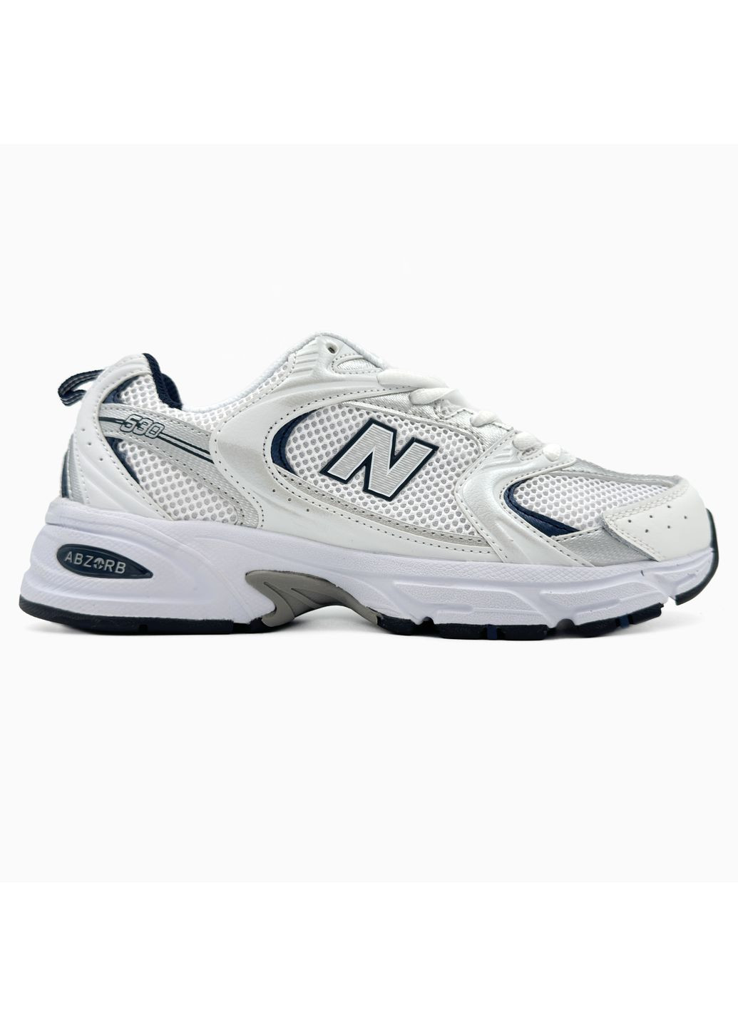 Білі Осінні кросівки чоловічі new balance 530 white / silver нью беланс 530 No Brand
