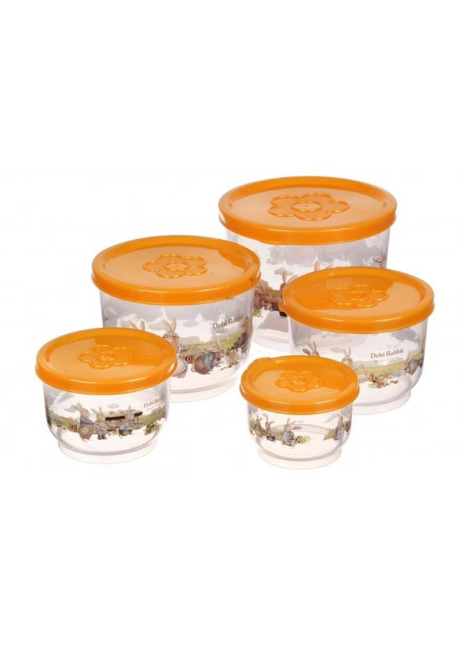 Набор пластиковых лотков Красный кролики 5 шт. No Brand (342065343)