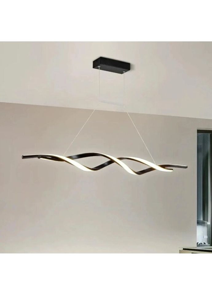 Люстра светодиодная подвесная LED светильник для квартиры на потолок лэд 27330 Черный 25-100х14х120 см. Sunnysky (324395911)