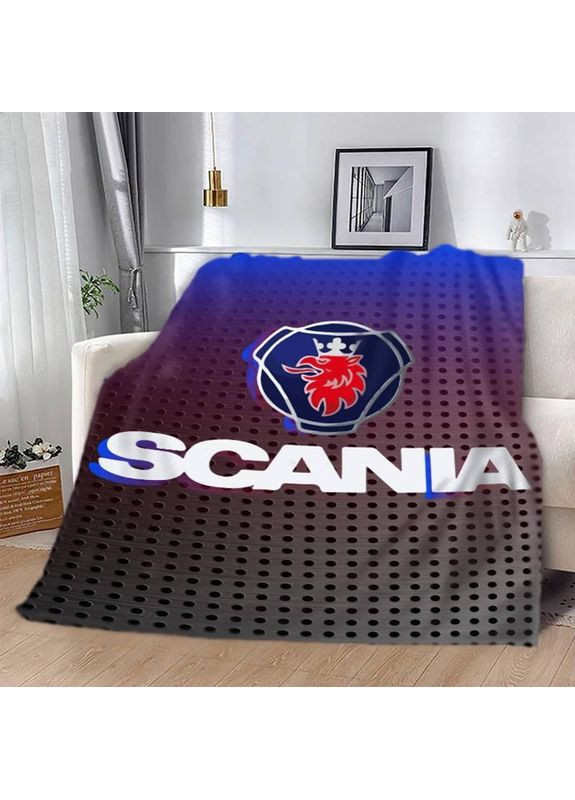 Плед SCANIA качественное покрывало с 3D-изображением размер 135х160. Україна ТД (369659162)