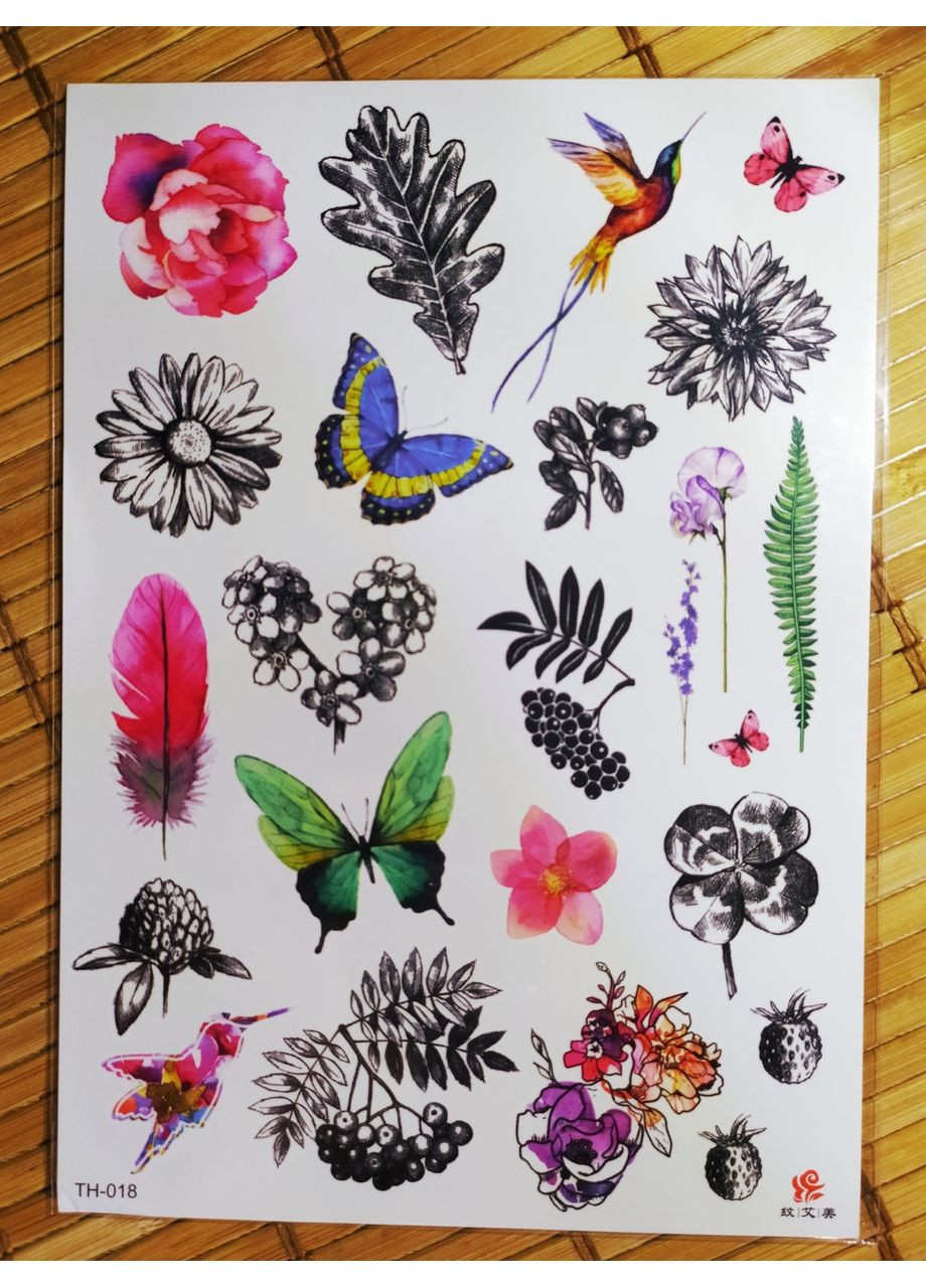 Временное тату-набор 21х15 см TH018 Tattoo (367623605)