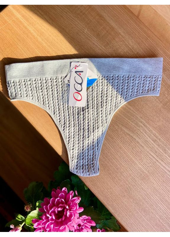 жіночі текстурні — висока посадка, еластичні, з ластовицею OCCA Стрінги (360804764)