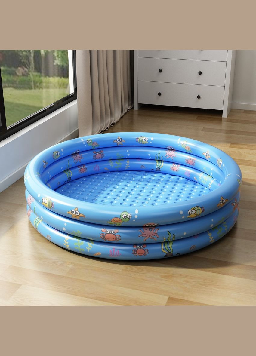 Дитячий надувний басейн "Блакитний", 130 см No Brand (361135929)