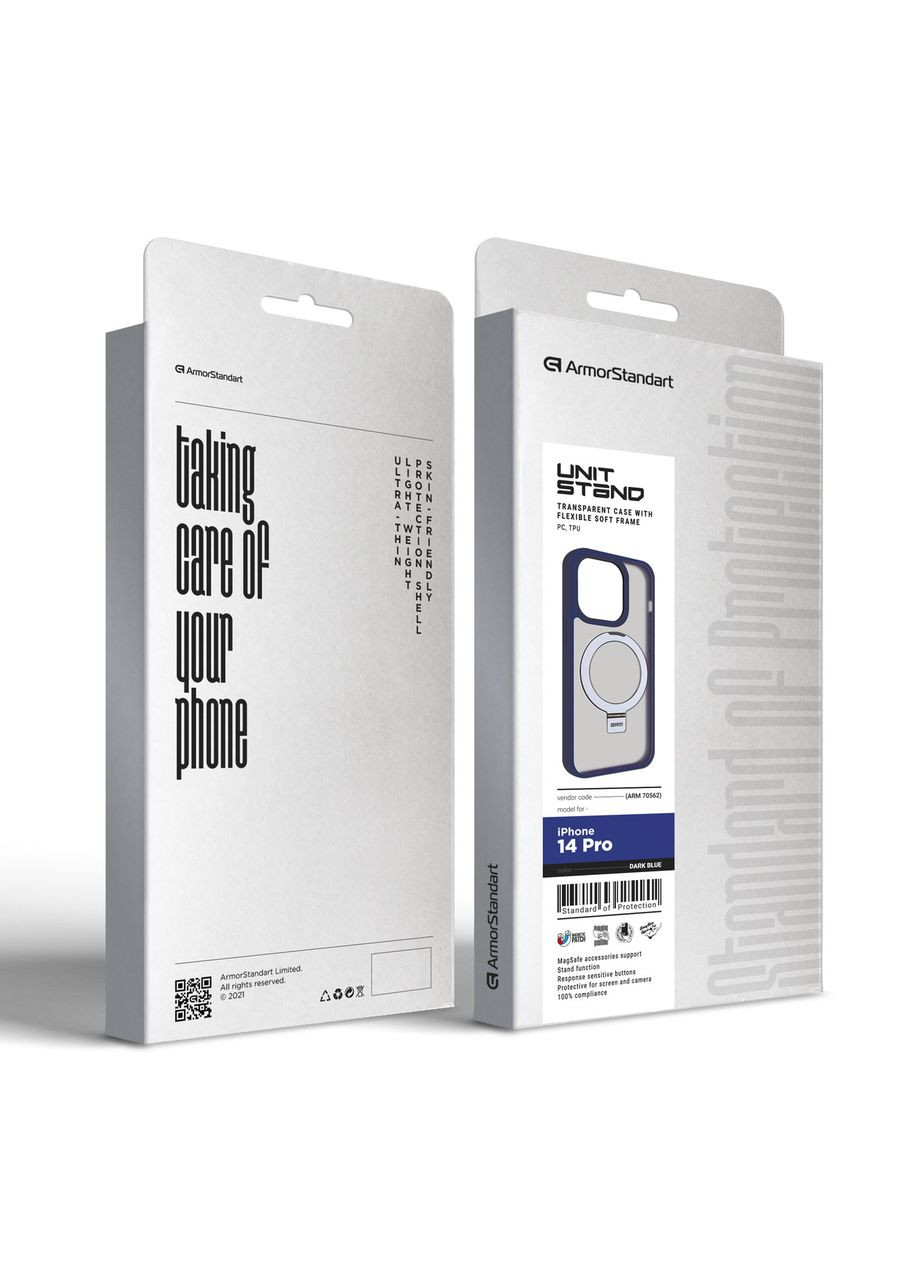 Чехол Unit Stand для Apple iPhone 14 Pro Dark Blue (ARM70562) ArmorStandart (327889493)