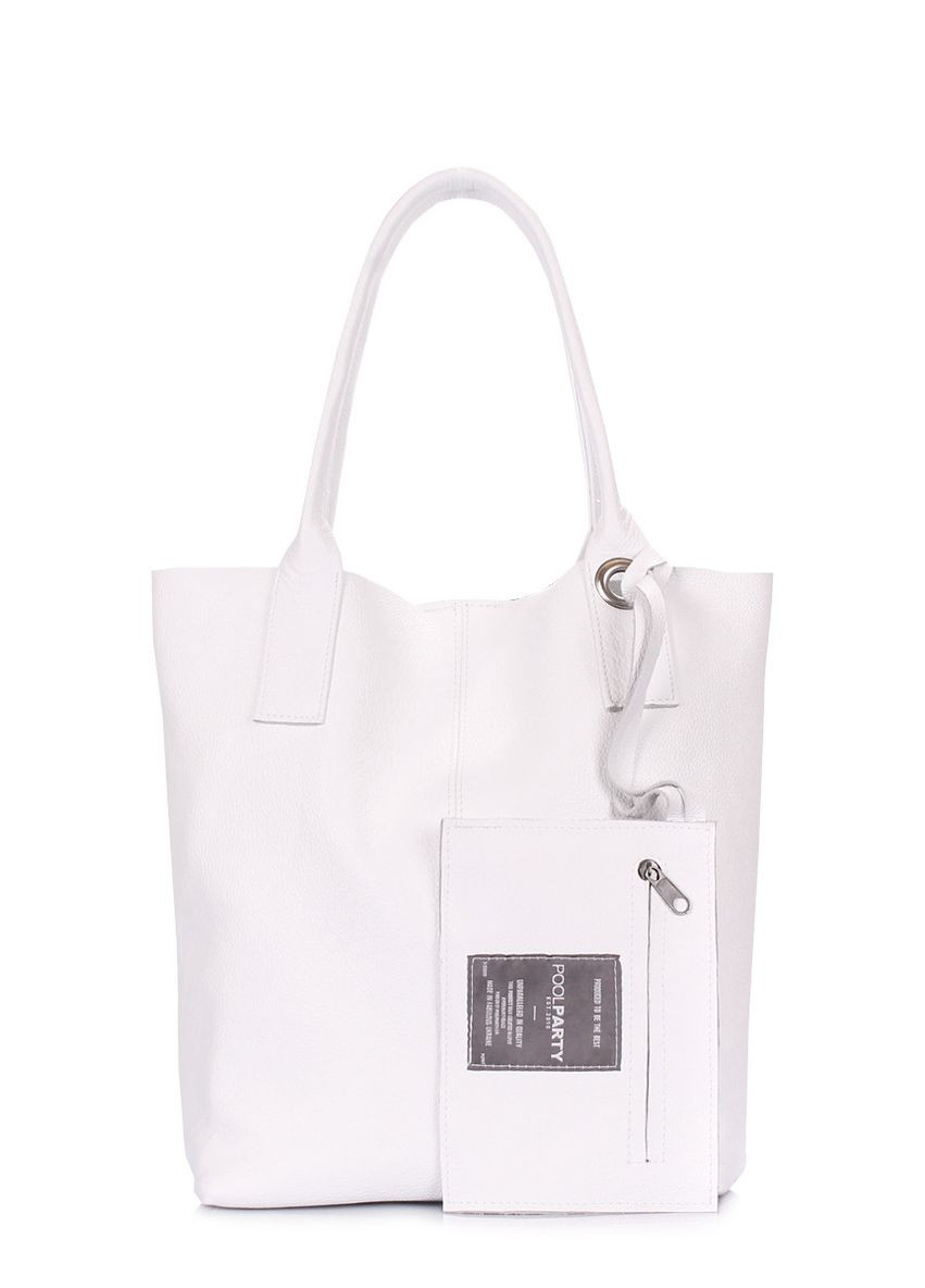 Женская кожаная сумка Podium белая PoolParty (372657638)