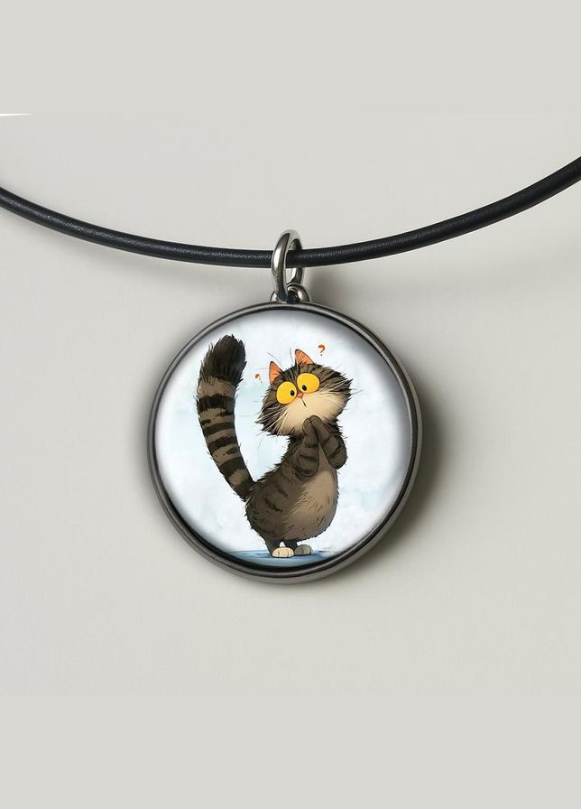 Набор подвеска (кулон) и брелок Cat #14 (подарочный набор) No Brand (332633322)