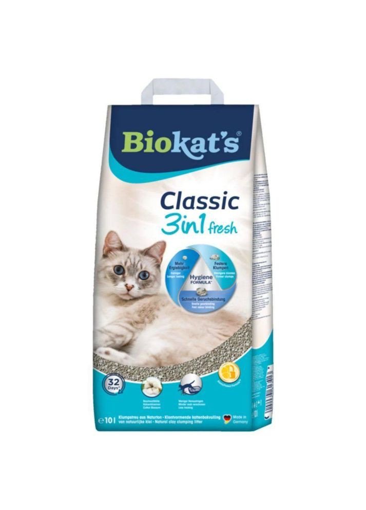 Biokats Classic FIOR di COTTON, Наполнитель бентонитовый для кошачьего туалета, 10 л (613620) Biokat's (278307898)