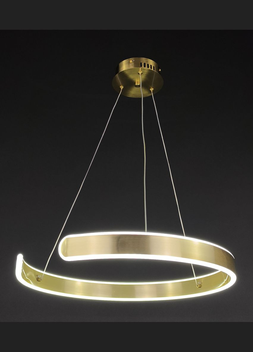 Люстра світлодіодна підвісна LED світильник для квартири на стелю лед 27871 Латунь 25-160х50х50 см. Sunnysky (364494585)