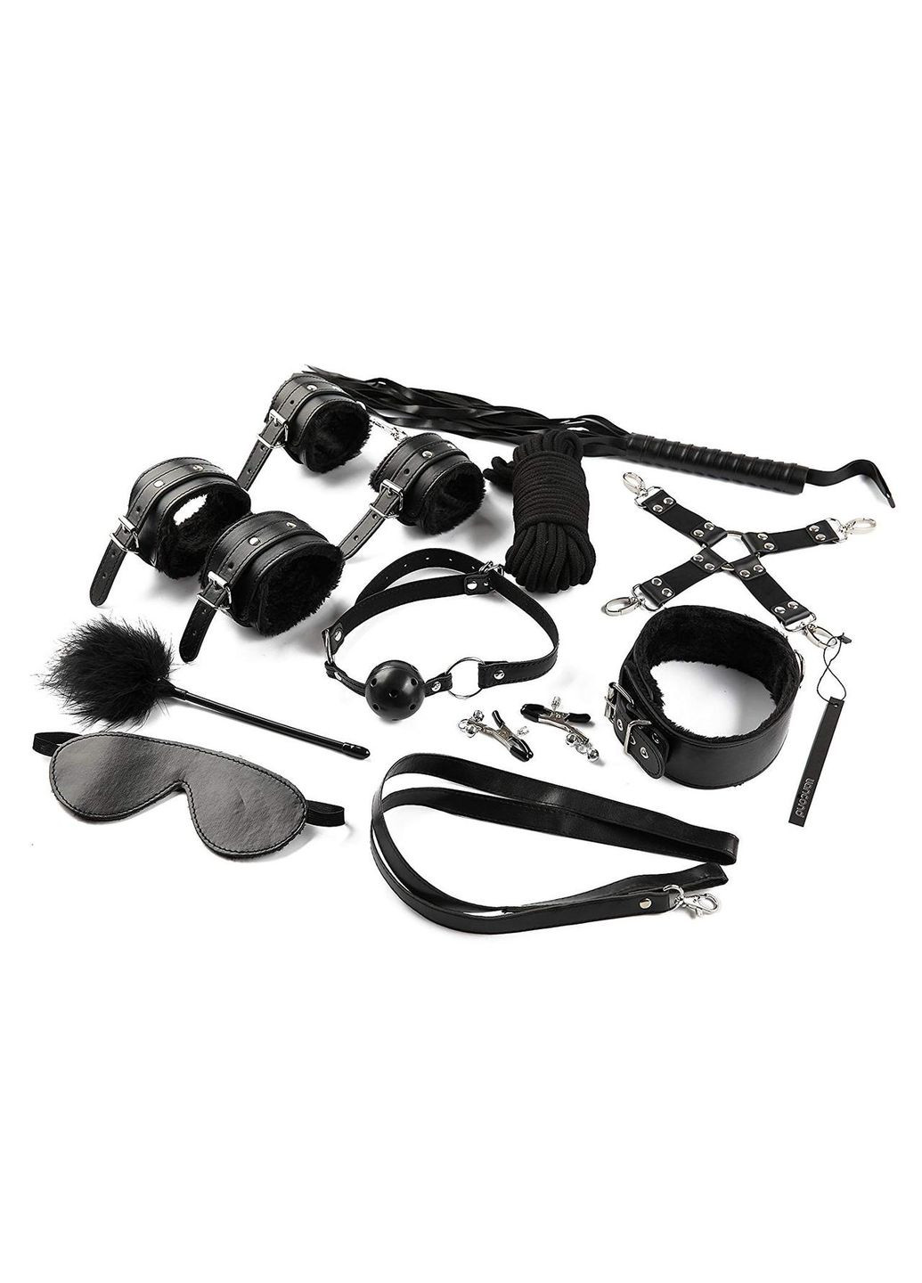 Набір бдсм фетиш чорний Mr. GREY BDSM 11 в 1 Чорний (Садо мазо Must Have collection) No Brand (303886278)