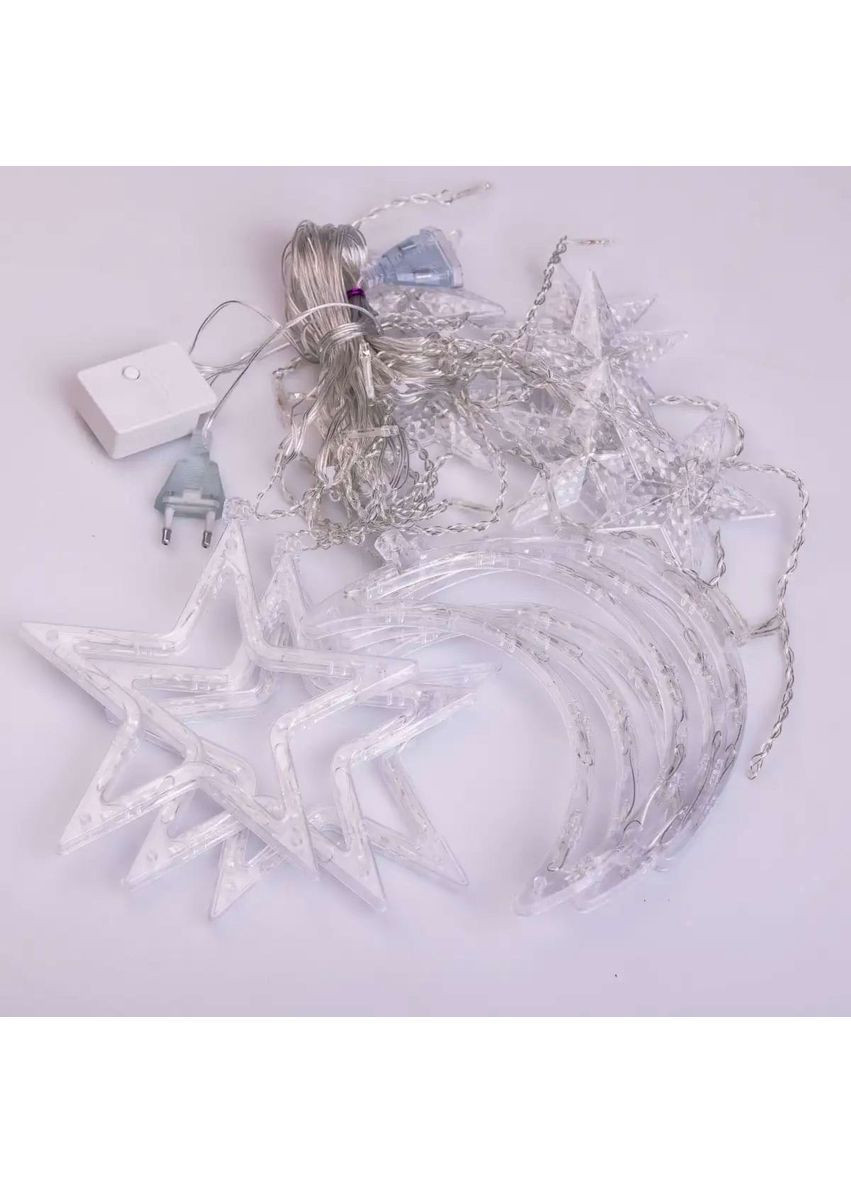 Електрична гірлянда Зірка штора 3 метри на вікно для фотозон мультиколор WYF11ML No Brand (362502894)