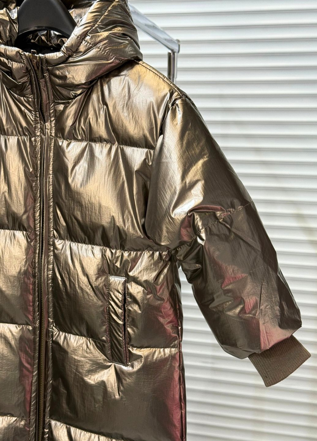 Срібна зимня куртка зимова для дівчаток модель Lucky 08