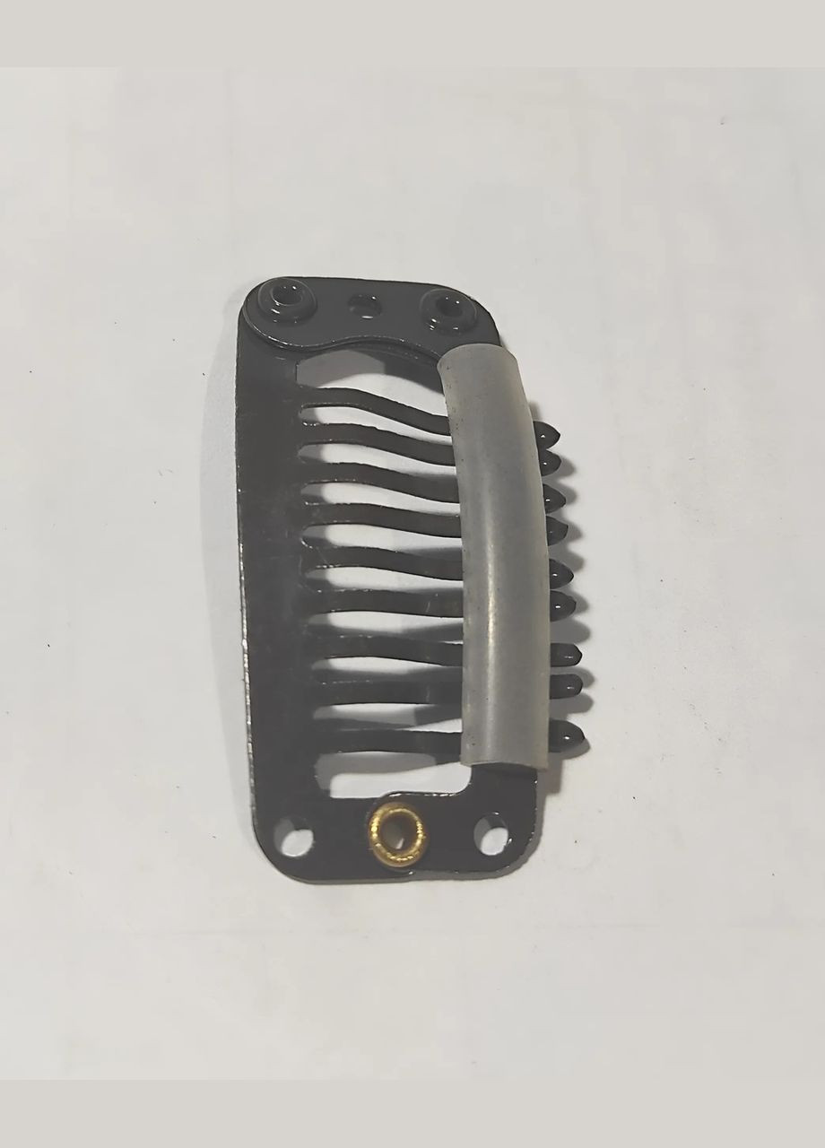 Заколка для накладных волос и рукоделия 32 мм гребешком темно-коричневая No Brand (307252272)