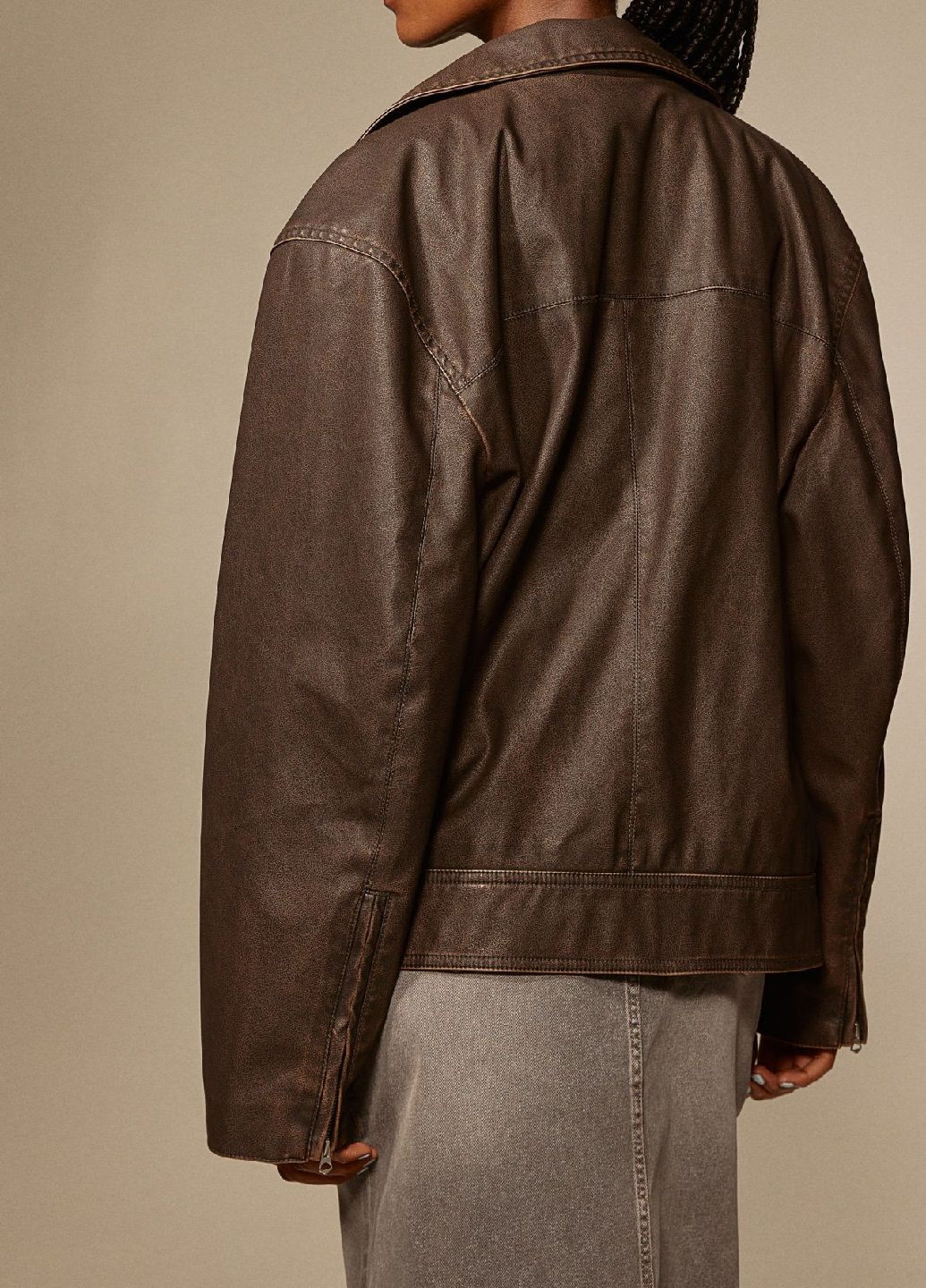 Темно-коричневая демисезонная куртка H&M
