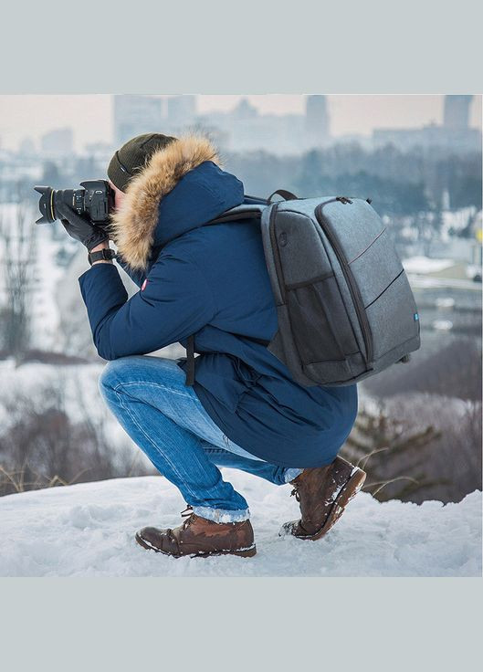 Рюкзак для фотоаппарата PU5011 с отделом для ноутбука 15,6" и дождевиком Синий (код: IBF086Z) Puluz (348321825)