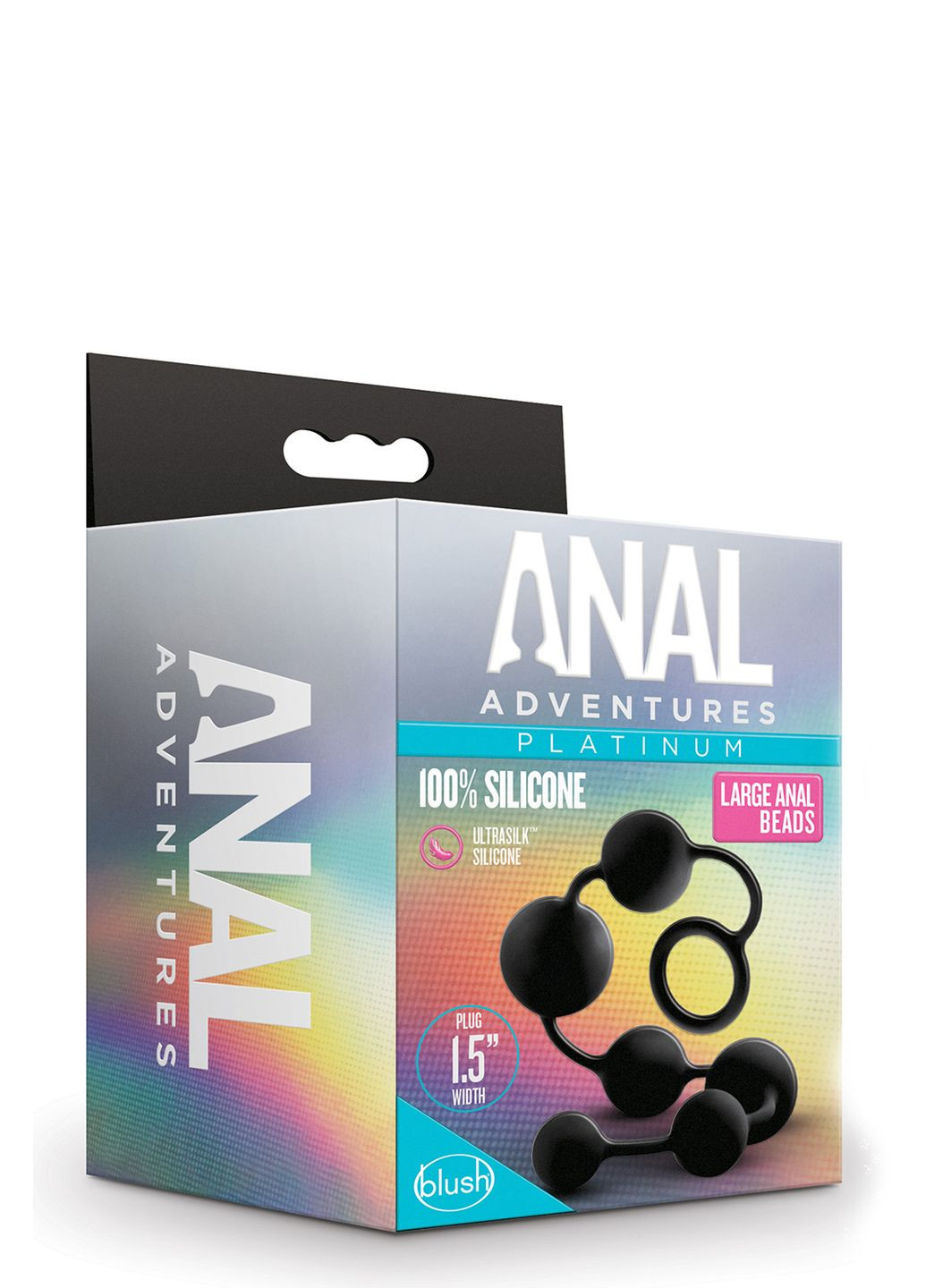 Анальные шарики Anal Adventure Platinum Silicone Large Anal Beads Blush (297398954)