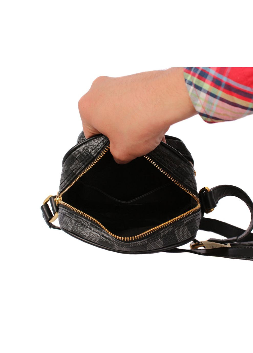 Чоловіча шкіряна сумка 30-203 сіра No Brand (370848072)