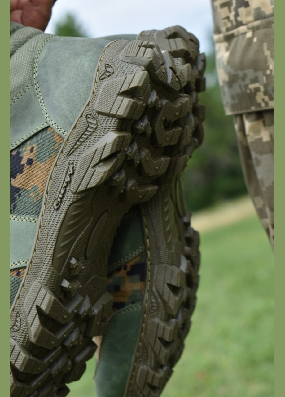 Военные Мужские Тактические Берцы Зимние. 36-48р Олива+Пиксель. Полностью Натуральная кожа! MSZM-1021 No Brand (301148060)