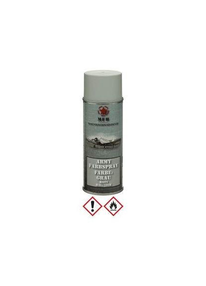 Маскирующая краска спрей в баллоне Army Spray Paint, mat, 400 ml GREY MFH (333721702)