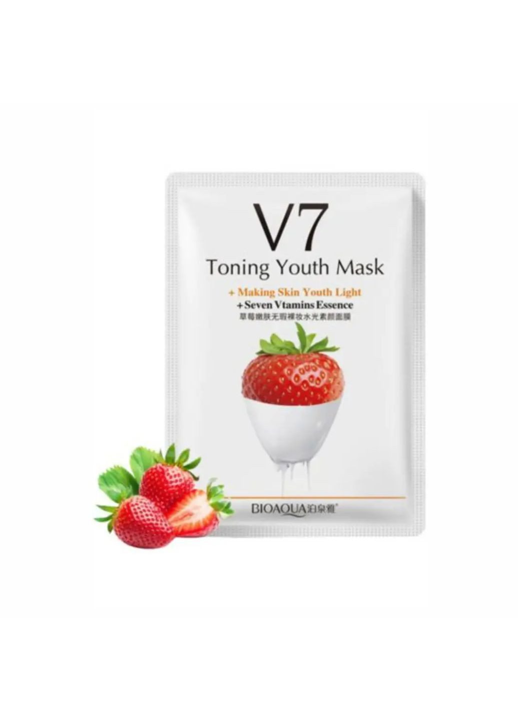 Тканевая витаминная маска с экстрактом клубники, 30 г Bioaqua (292800484)