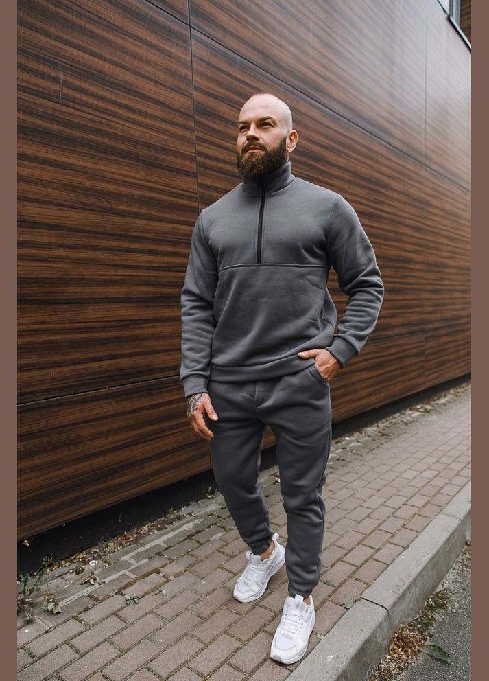 Костюм спортивний чоловічий базовий на флісі No Brand спортивный костюм (303106112)