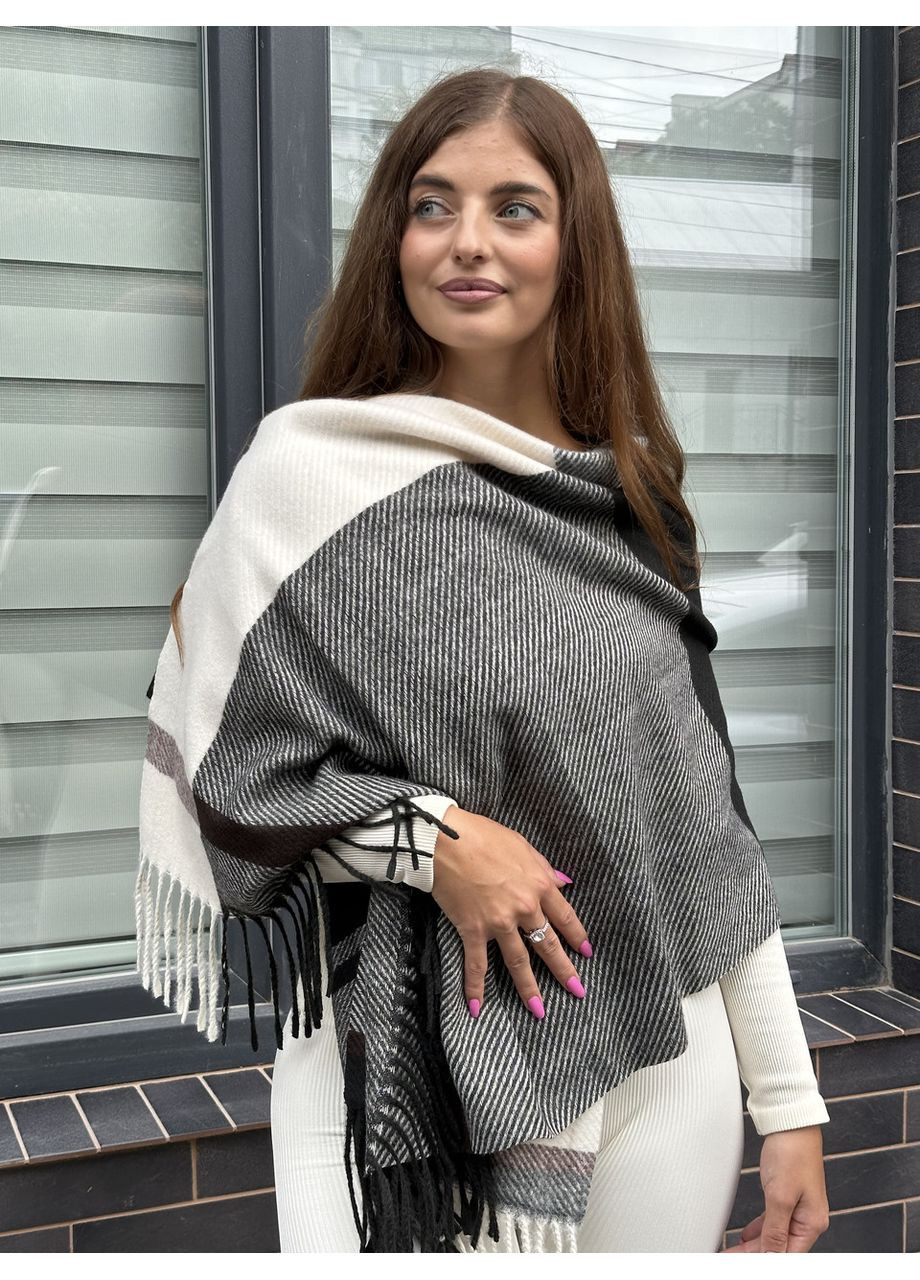 Шарф кашеміровий палантин жіночий в клітинку No Brand (359429673)