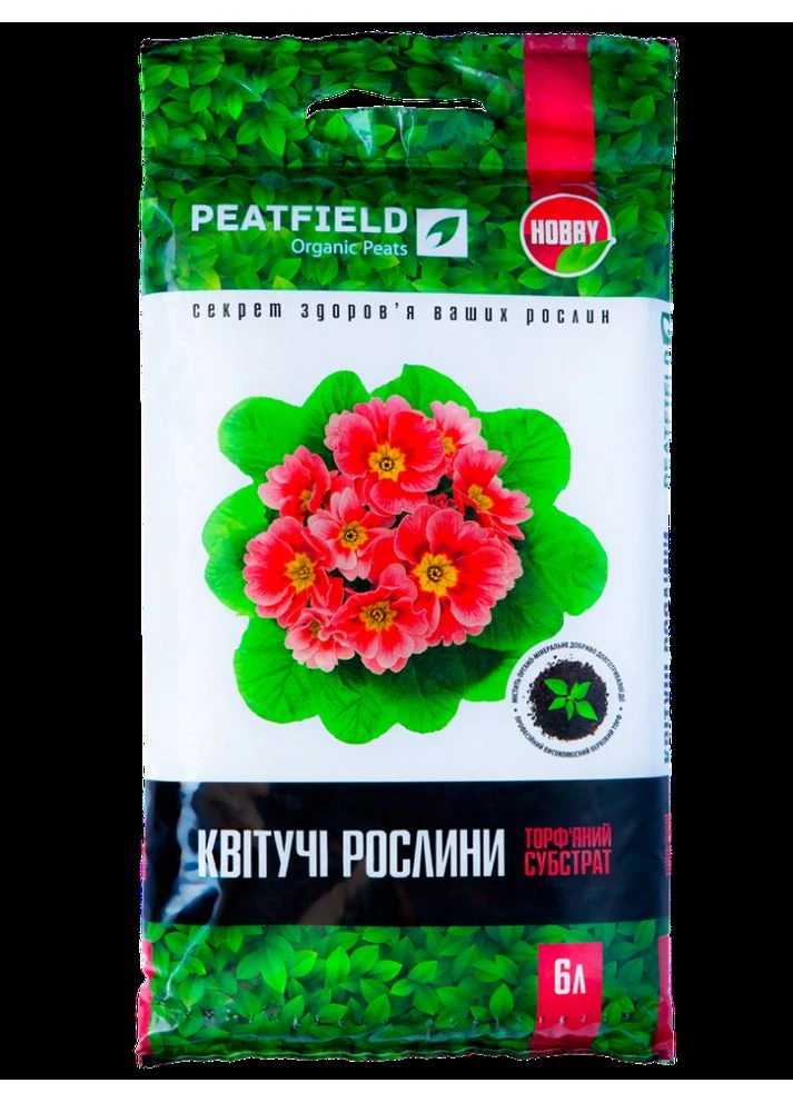 Торф’яний субстрат Для квітучих рослин ТМ " " 6 л. Peatfield (364534565)