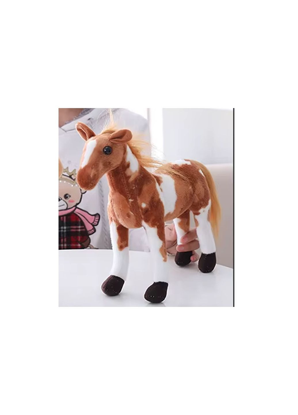 Мягкая игрушка Levantsa Лошадь 30см, коричневая No Brand (329424372)
