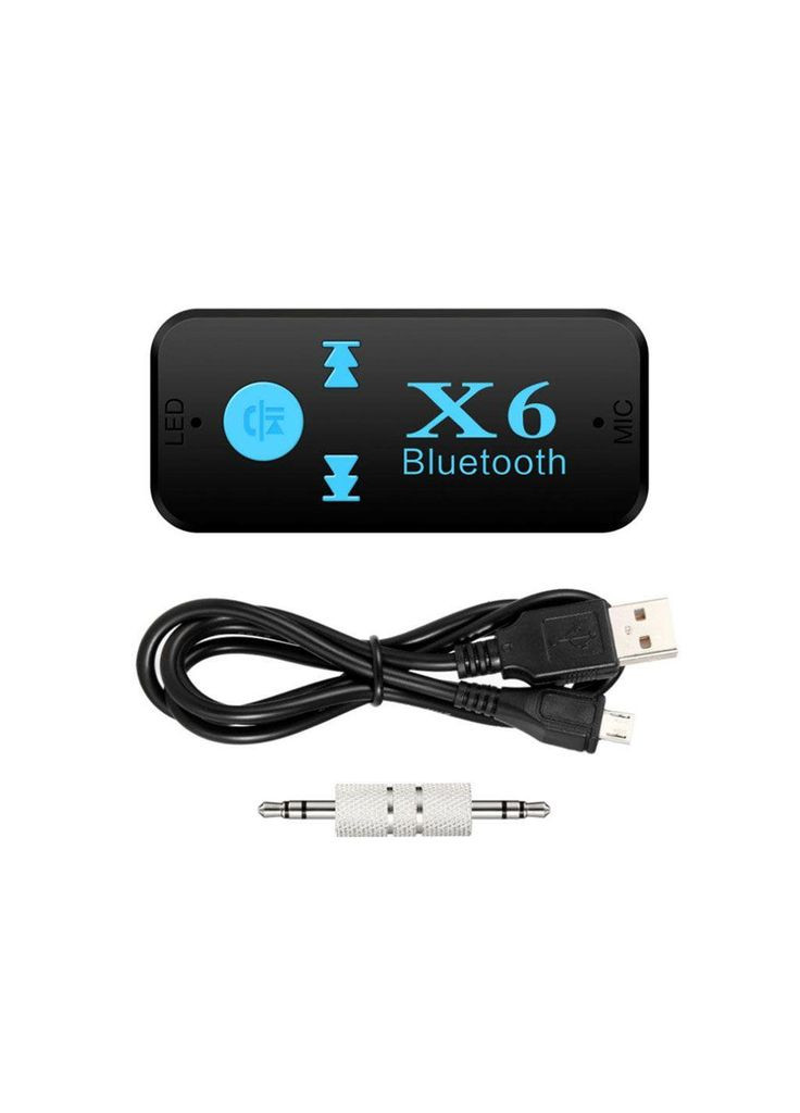 Bluetooth адаптер для дротових Навушників BT-X6 - FM передавач з телефону на Автомагнітолу - FM модулятор - AUX (510233) Clefers (300694628)