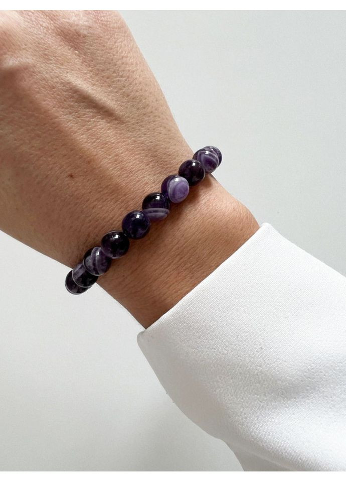 Браслет із натурального каміння аметиста 4956 LeBijou (367580330)