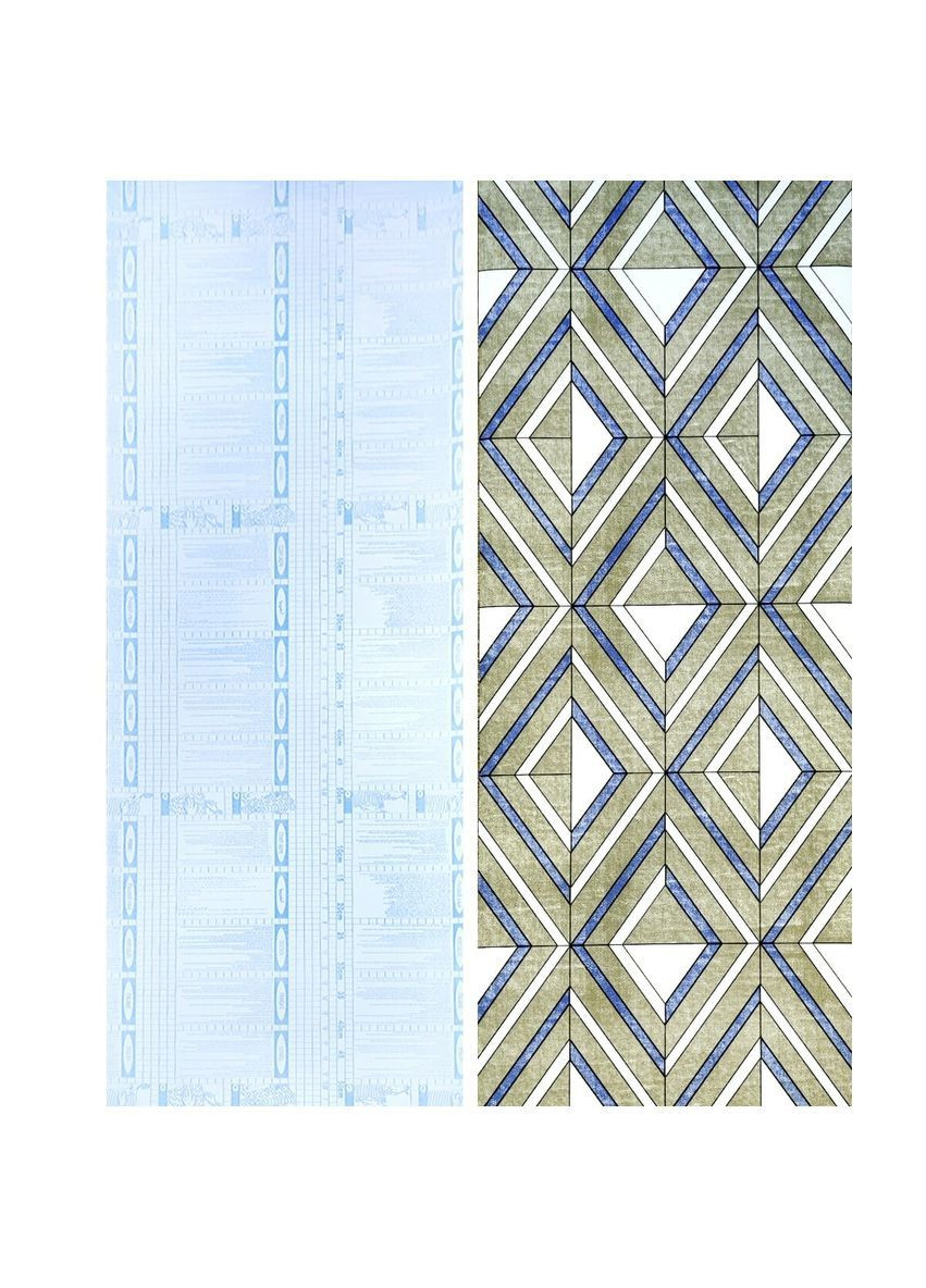 Самоклеющаяся пленка 0,45х10м х 0,07мм Васильковые ромбы No Brand (361946999)