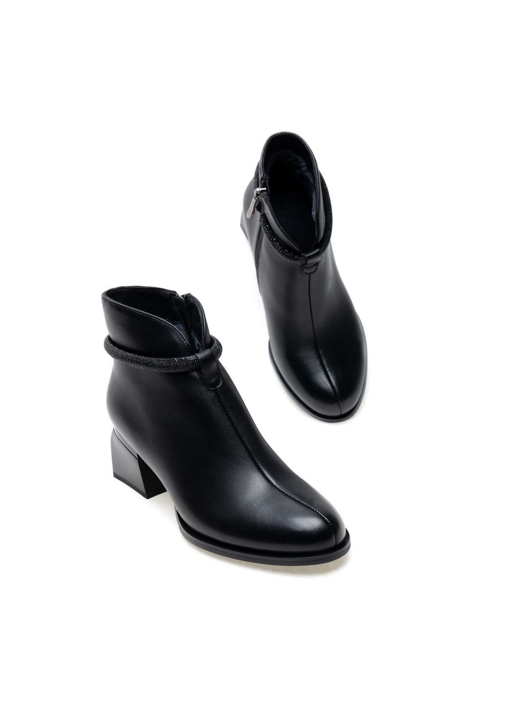 Черные демисезонная ботильоны 01472 черные Brocoli