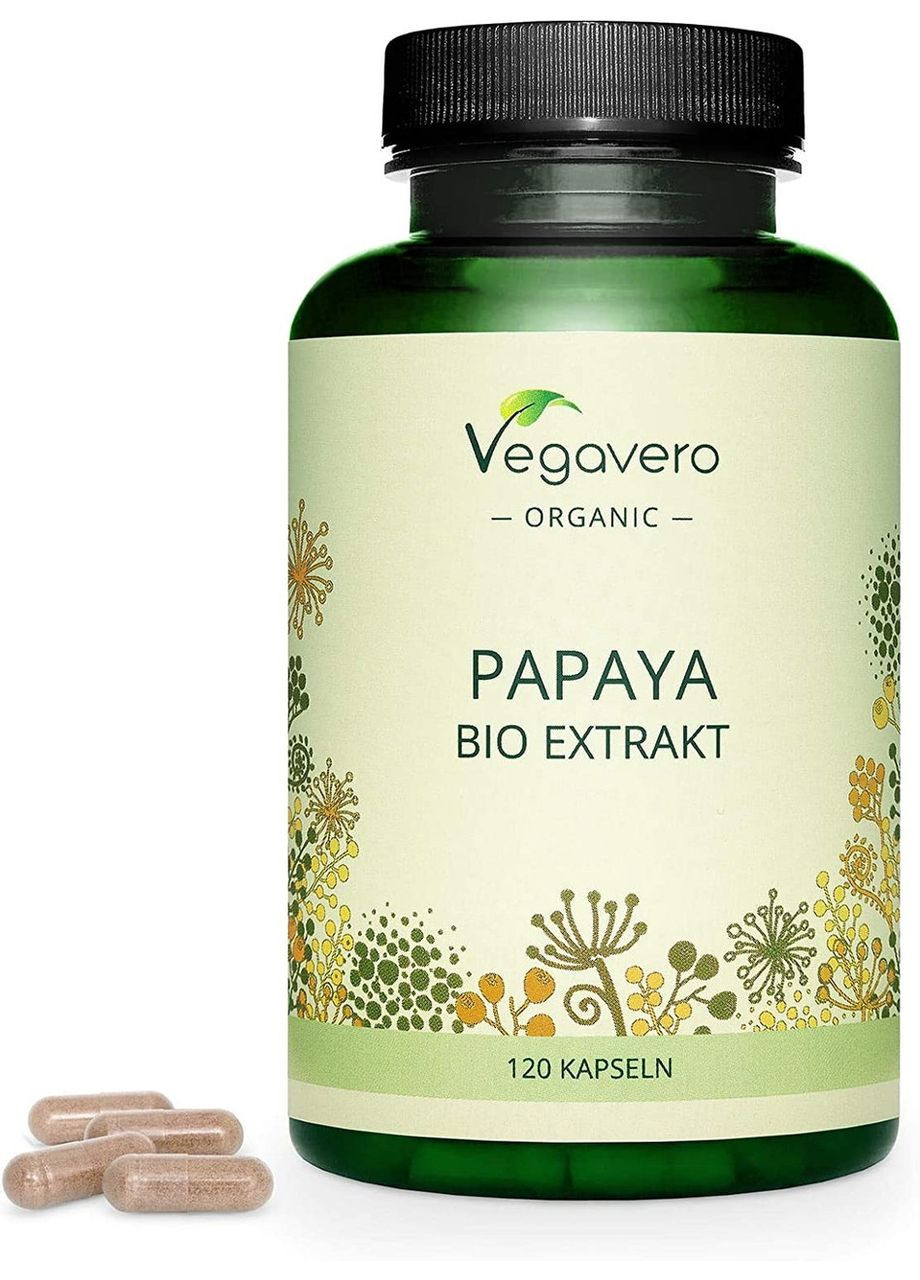 Органическая папайя 1400 мг ® 120 капсул Vegavero (299717728)