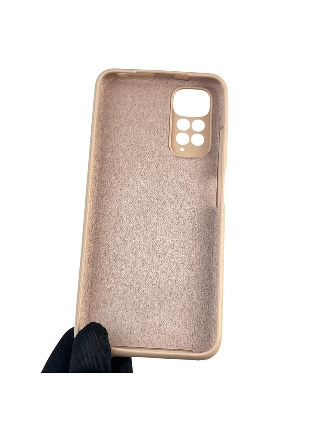 Чехол для Redmi Note 11 4G силиконовый с микрофиброй нескользящий на сяоми редми нот 11 4г пудровый Xiaomi (366387633)