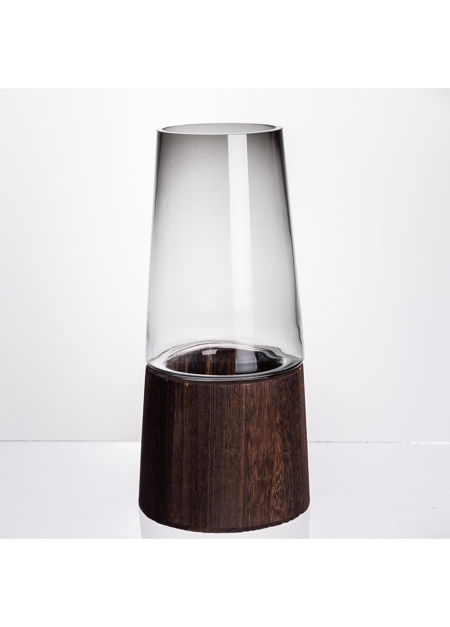 Ваза для квітів кругла скляна 29 (см) декоративна ваза 2 (л) із товстого скла HP-19-161-1 Yiwu (370373096)